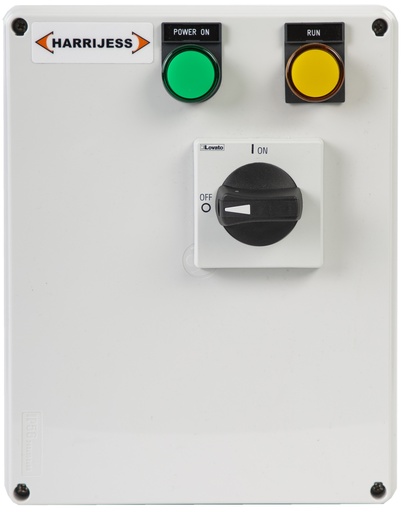 [H301-1.1-240] H301-1.1-240: LPC/EN JP, 240v, Single phase, 1.1kW. 6.3-10A O/L,  with Run (yellow) & Power on (green) indicators