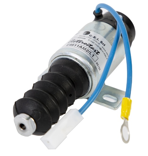 [HJGsolES46-12v] Engine fuel solenoid, energise to stop, ES46 for air cooled engines, 12v
